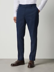 כחול  - גזרה רגילה - Stretch Smart Twill Trousers - תמונה 2 מתוך 4