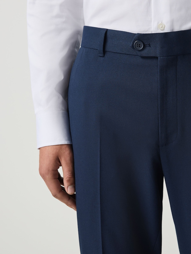 כחול - גזרה רגילה - Stretch Smart Twill Trousers - תמונה 4 מתוך 4 כחול - גזרה רגילה - Stretch Smart Twill Trousers - תמונה 4 מתוך 4