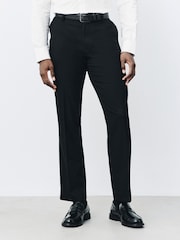 שחור - גזרה רגילה - Stretch Smart Twill Trousers - תמונה 1 מתוך 10