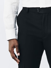 שחור - גזרה רגילה - Stretch Smart Twill Trousers - תמונה 4 מתוך 10