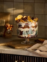 Clear Christmas Gingerbread Glass Trifle Dessert Bowl - Image 1 of 5