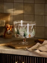 Clear Christmas Gingerbread Glass Trifle Dessert Bowl - Image 2 of 5