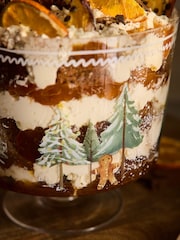 Clear Christmas Gingerbread Glass Trifle Dessert Bowl - Image 3 of 5