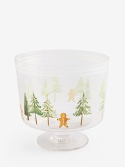 Clear Christmas Gingerbread Glass Trifle Dessert Bowl - Image 5 of 5