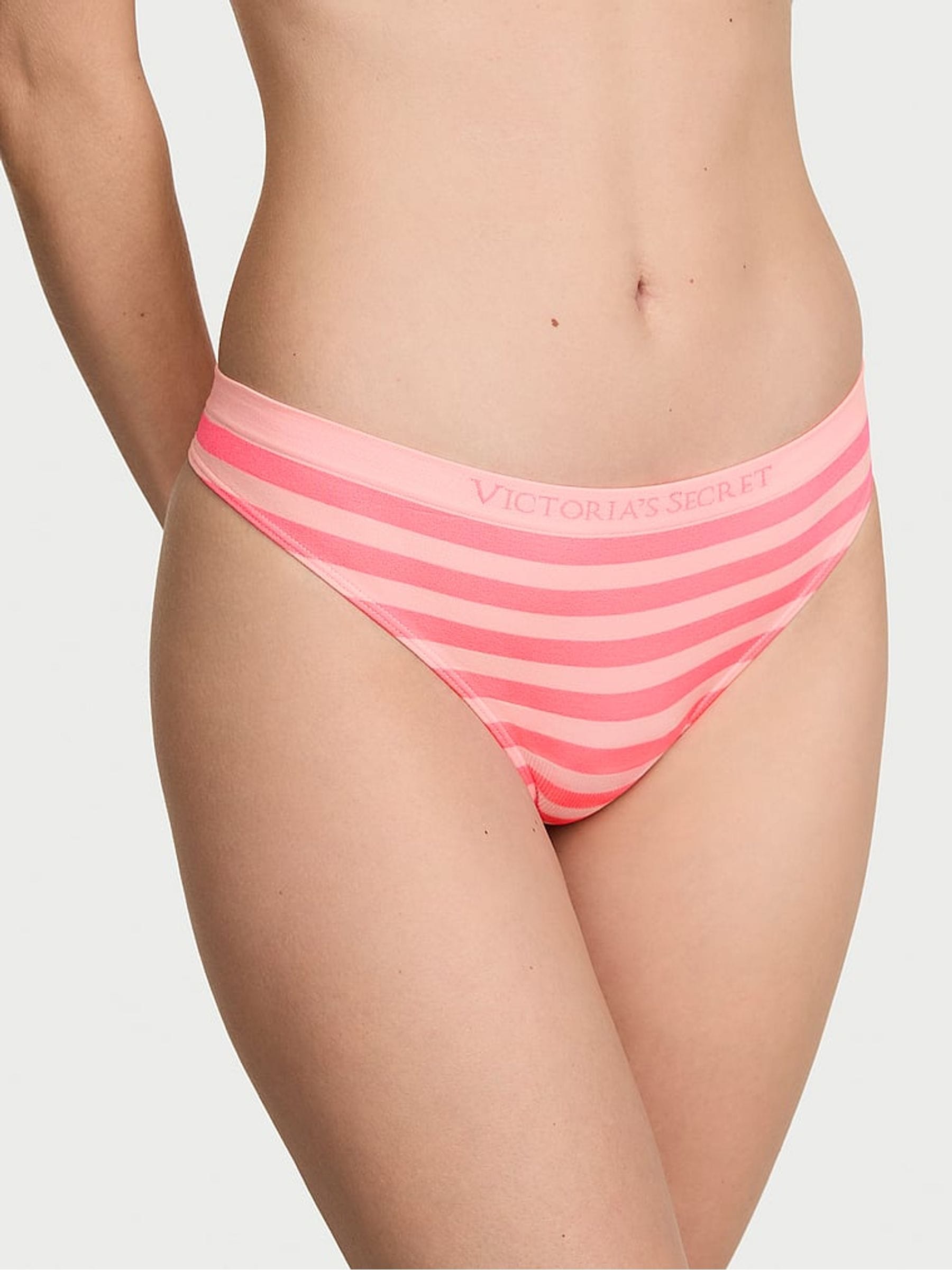 Victoria's Secret Pink Highlighter Thong Stripe Knickers