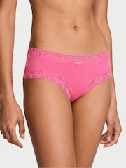 Victoria's Secret Pink Radiance Cheeky Cotton Lace Waist Knickers - Image 2 of 3