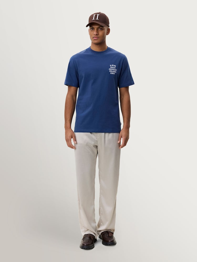 Les Deux Blue Ceramic Graphic Print T-Shirt - Image 1 of 5