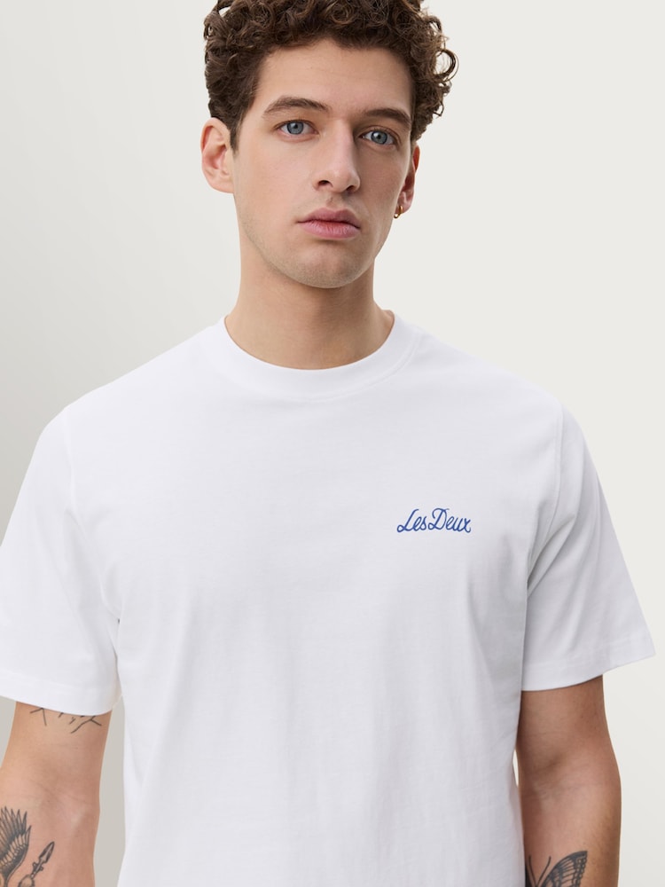 Les Deux White Bouquet Graphic Print T-Shirt - Image 1 of 7