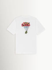 Les Deux White Bouquet Graphic Print T-Shirt - Image 7 of 7