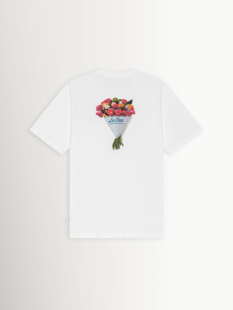 Les Deux White Bouquet Graphic Print T-Shirt - Image 7 of 7