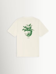 Les Deux White Plant Graphic Print T-Shirt - Image 7 of 7