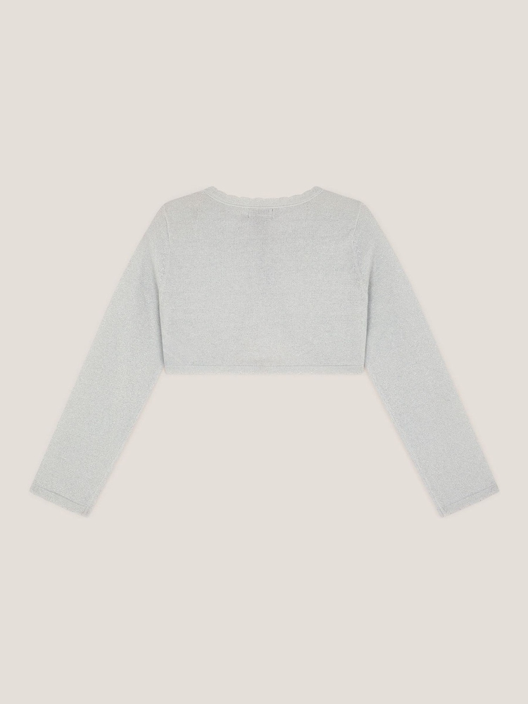 Monsoon Silver Diamanté Embellished Cardigan - Image 2 of 3 Monsoon Silver Diamanté Embellished Cardigan - Image 2 of 3