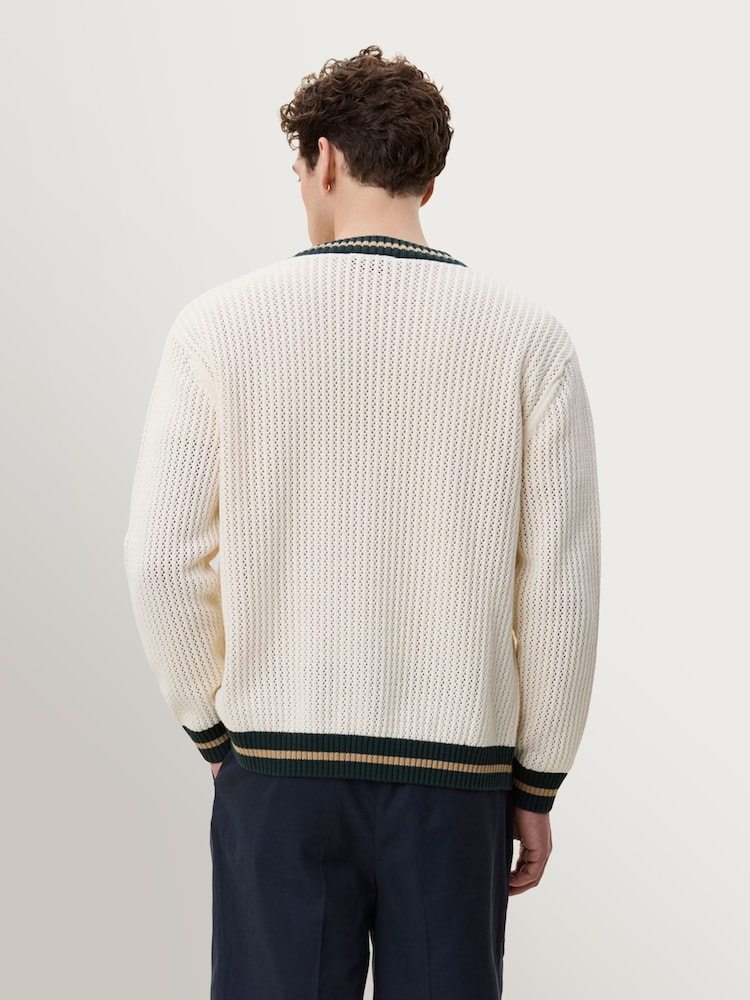 Les Deux Natural Lace Knitted Cardigan - Image 2 of 7
