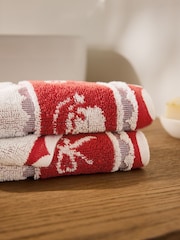 Natural Christmas Santa Face Cloth Towel - Image 2 of 3