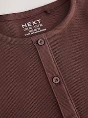 Chocolate Brown Short Sleeve Ribbed Cardigan (3-16yrs) - Image 7 of 8