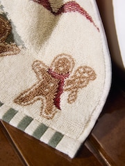 Natural Christmas Gingerbread Face Cloth Towel - Image 2 of 3