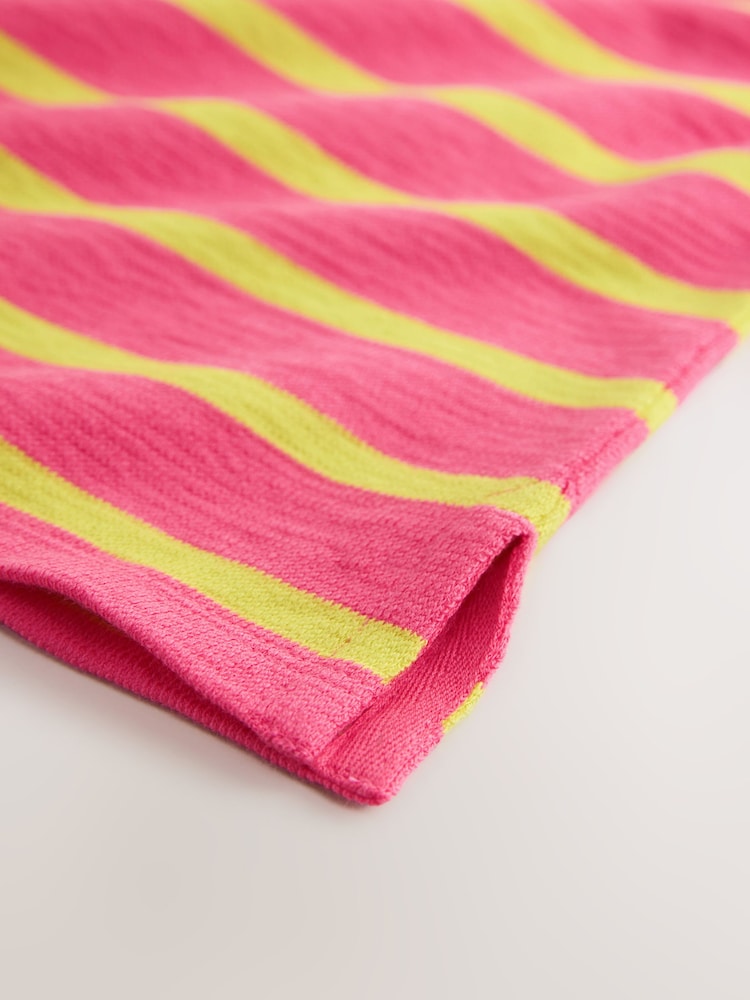 Bright Pink Stripe Short Sleeve Rugby Top (3-16yrs) - Image 8 of 8