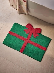 Green Christmas Present Bathmat - Image 1 of 2