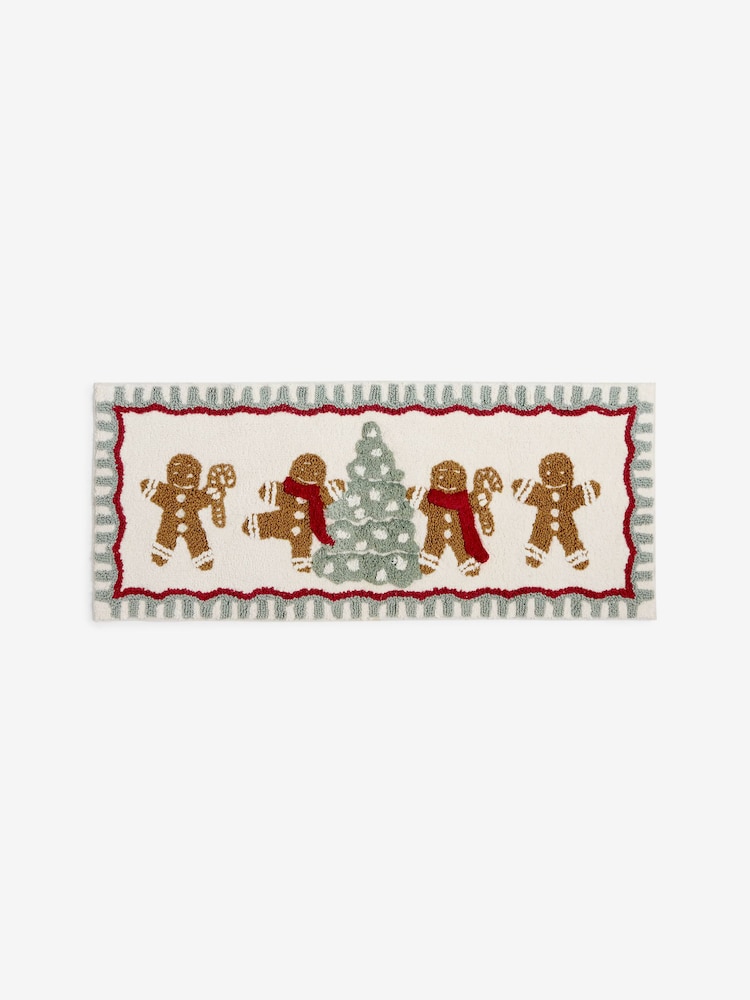 Natural Christmas Gingerbread Runner Bath Mat - Image 4 of 4 Natural Christmas Gingerbread Runner Bath Mat - Image 4 of 4