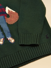 Green Jonty Fox - Joules Boys' Intarsia Knit Jumper - Larawan 5 ng 5