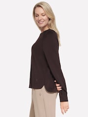 Skechers Brown Skechluxe Elevate Crew Neck Sweat Top - Image 2 of 3