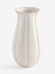 Vintage Style Embossed Rim Ceramic Vase - תמונה 9 מתוך 9