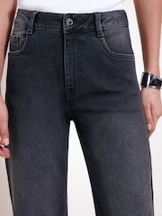 Friends Like These Washed Black Petite Everyday Wide Leg Jeans - Image 4 of 5