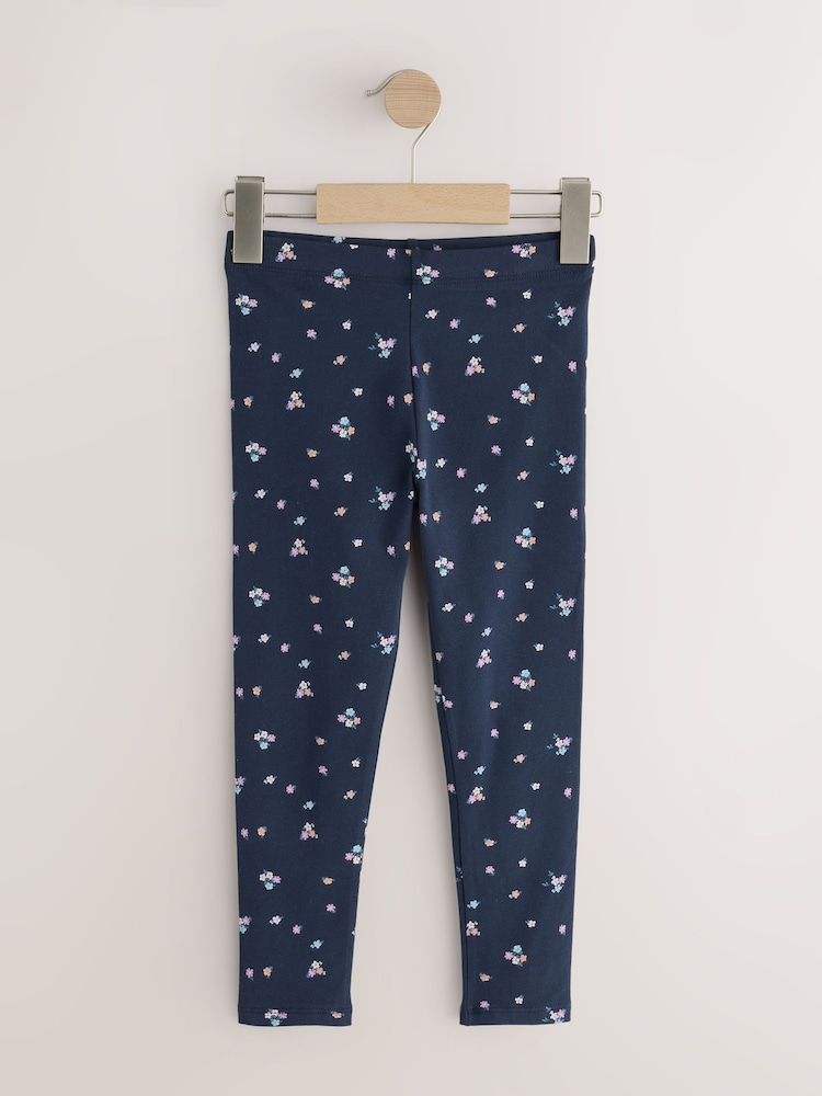 Navy Ditsy Leggings (3-16yrs) - Image 1 of 4 Navy Ditsy Leggings (3-16yrs) - Image 1 of 4