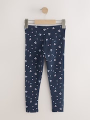 Navy Ditsy Leggings (3-16yrs) - Image 2 of 4