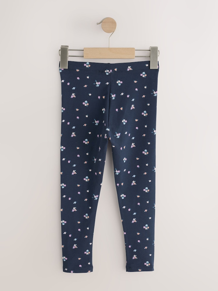 Navy Ditsy Leggings (3-16yrs) - Image 2 of 4 Navy Ditsy Leggings (3-16yrs) - Image 2 of 4