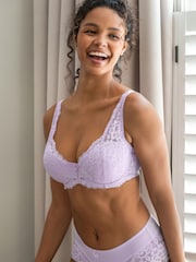 Pour Moi Purple Balcony Fleur Balconette Bra - Image 1 of 4