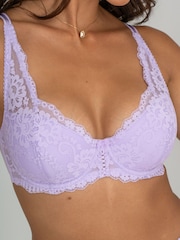 Pour Moi Purple Balcony Fleur Balconette Bra - Image 2 of 4
