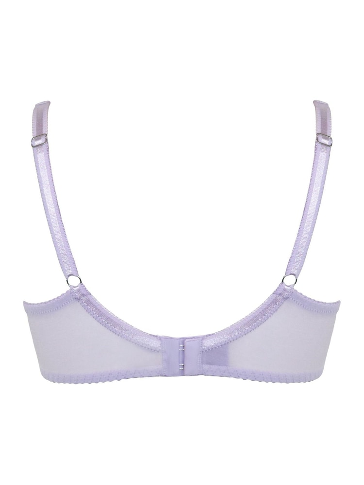 Pour Moi Purple Balcony Fleur Balconette Bra - Image 4 of 4 Pour Moi Purple Balcony Fleur Balconette Bra - Image 4 of 4