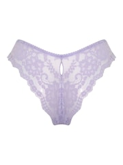 Pour Moi Purple Brazilian Fleur Cheeky V-Shaped Knickers - Image 4 of 4