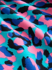 Blue/Pink Animal Print Leggings (3-16yrs) - Image 3 of 4