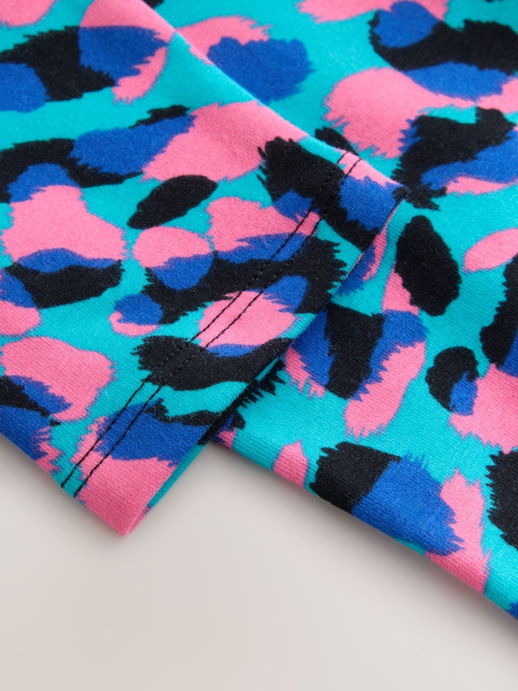 Blue/Pink Animal Print Leggings (3-16yrs) - Image 4 of 4 Blue/Pink Animal Print Leggings (3-16yrs) - Image 4 of 4