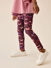 Berry Pink Unicorn Leggings (3-16yrs) - Image 2 of 3