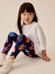 Navy Blue Heart Leggings (3-16yrs) - Image 5 of 9