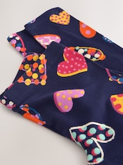 Navy Blue Heart Leggings (3-16yrs) - Image 9 of 9