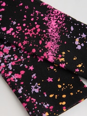 Black/Pink Splat Leggings (3-16yrs) - Image 8 of 8