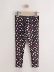Chocolate Brown/Blue Spot Leggings (3-16yrs) - Image 1 of 4