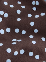 Chocolate Brown/Blue Spot Leggings (3-16yrs) - Image 4 of 4