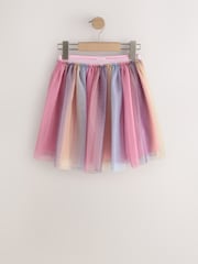 Multi Rainbow Sparkle Mesh Pull On Skirt (3-16yrs) - Image 5 of 8