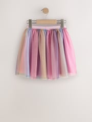 Multi Rainbow Sparkle Mesh Pull On Skirt (3-16yrs) - Image 6 of 8