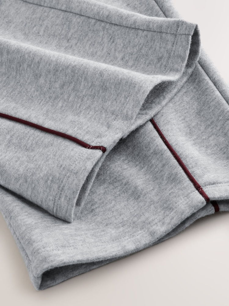 Grey Marl Side Pleat Wide Leg Joggers (3-16yrs) - Image 10 of 10
