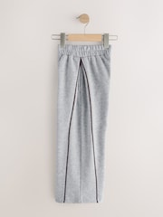 Grey Marl Side Pleat Wide Leg Joggers (3-16yrs) - Image 6 of 10