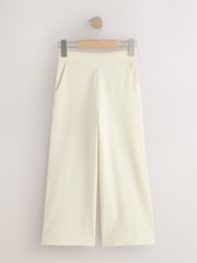 Ecru/Brown 2 Pack Wide Leg Jersey Trousers (3-16yrs) - Image 2 of 6