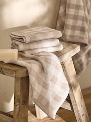 Yard Natural Barton Check Towel - Image 1 of 4