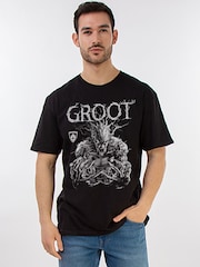 Brands In Black Marvel Groot Mono T-Shirt - Image 1 of 5