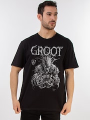 Brands In Black Marvel Groot Mono T-Shirt - Image 2 of 5